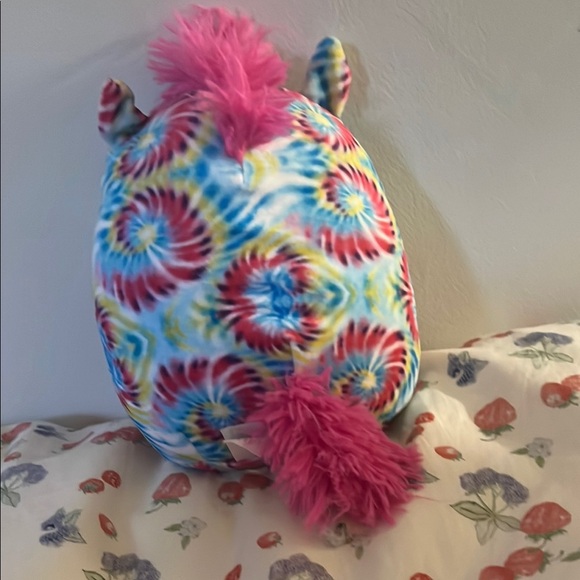 Rainbow Tie Dye Squishmallow Unicorn - Picture 2 of 3